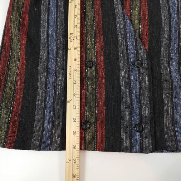 Chibaro Blazer Jacket Womens 7 Blue-Red Striped Double Breasted 80's VTG Retro - Picture 10 of 14